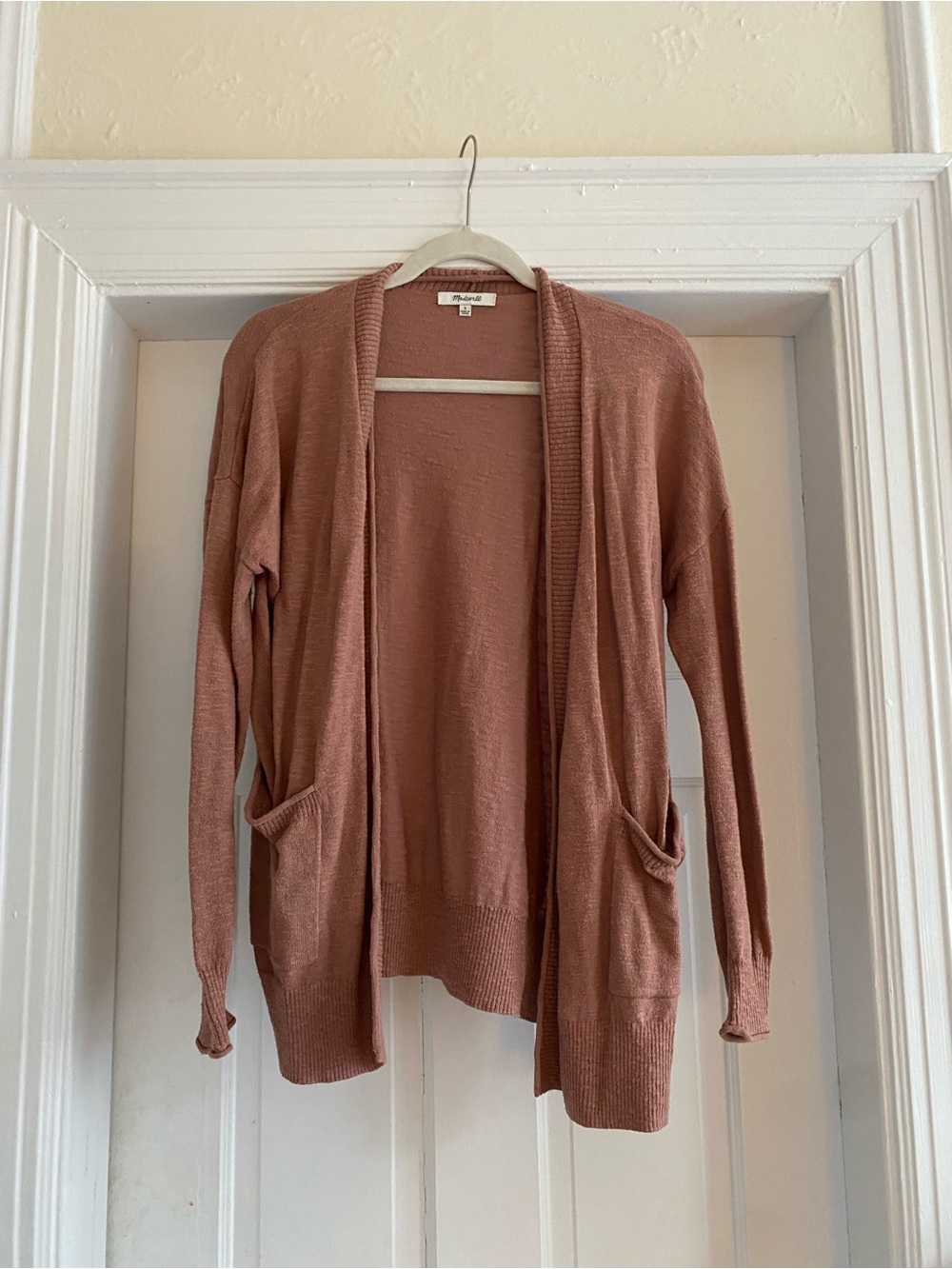 Madewell Lightweight Women's Long-Sleeve Open Cardigan Sweater - Dusty Rose